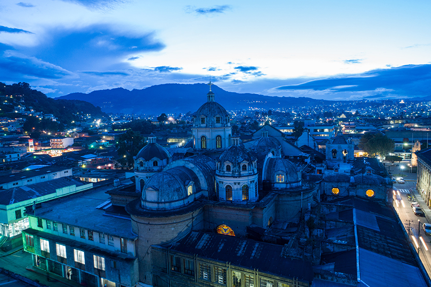 Guatemala city at night.